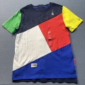 TOMMY HILFIGER MULTICOLOR Boys Tee Sz L Pre-Owned Excellent